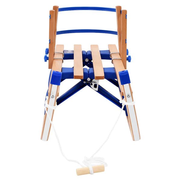 vidaXL Tra&icirc;neau pliable en bois avec dossier 119 cm