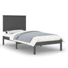 vidaXL Cadre de lit sans matelas gris 90x200 cm bois de pin massif