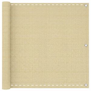 vidaXL &Eacute;cran de balcon Beige 75 x 800 cm HDPE et Aluminium