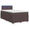 vidaXL Lit boxspring avec matelas Marron fonc&eacute; 120 x 200 cm Tissu