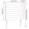 vidaXL T&ecirc;te de lit &agrave; LED Bleu fonc&eacute; 83x16x118/128 cm Velours