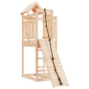 vidaXL Maisonnette de jeu avec mur d'escalade bois massif de pin