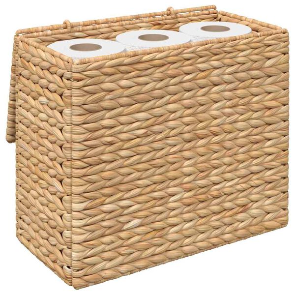 vidaXL Support de rouleau de toilette Naturel 36 x 18 x 31 cm