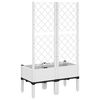 vidaXL Jardini&egrave;re avec treillis blanc 80x40x142 cm PP