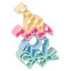 d&euml;na Ensemble de jouets en silicone en forme d'animaux Pastel 4 pcs