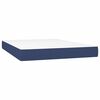 vidaXL Sommier &agrave; lattes de lit avec matelas Bleu 140x200 cm Tissu