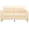 vidaXL Canap&eacute; &agrave; 2 places Cr&egrave;me 140 cm Tissu