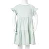 Robe pour enfants &agrave; manches &agrave; volants menthe 116