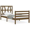 vidaXL Cadre de lit sans matelas marron miel bois massif