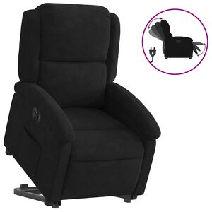 vidaXL Fauteuil inclinable &eacute;lectrique noir velours