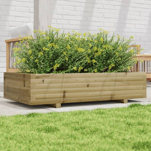 vidaXL Jardini&egrave;re 110x60x26,5 cm bois de pin impr&eacute;gn&eacute;