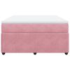 vidaXL Sommier &agrave; lattes de lit avec matelas Rose 140x190 cm Velours