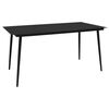 vidaXL Table &agrave; d&icirc;ner de jardin Noir 150x80x74 cm Acier et verre