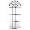 vidaXL Miroir mural noir 50x100 cm arche fer