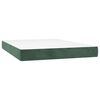 vidaXL Sommier &agrave; lattes de lit matelas et LED Vert fonc&eacute; 140x200 cm