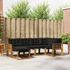 vidaXL Ensemble de canap&eacute;s d'ext&eacute;rieur 6 pcs Naturel et Noir