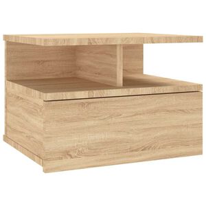 vidaXL Table de chevet flottante Ch&ecirc;ne sonoma Bois d'ing&eacute;nierie