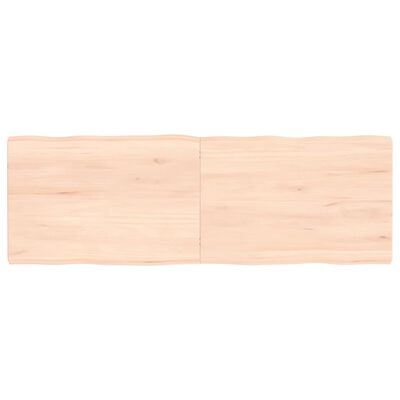 vidaXL Dessus de table bois massif non traité bordure assortie