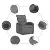 vidaXL Fauteuil inclinable Gris fonc&eacute; Tissu