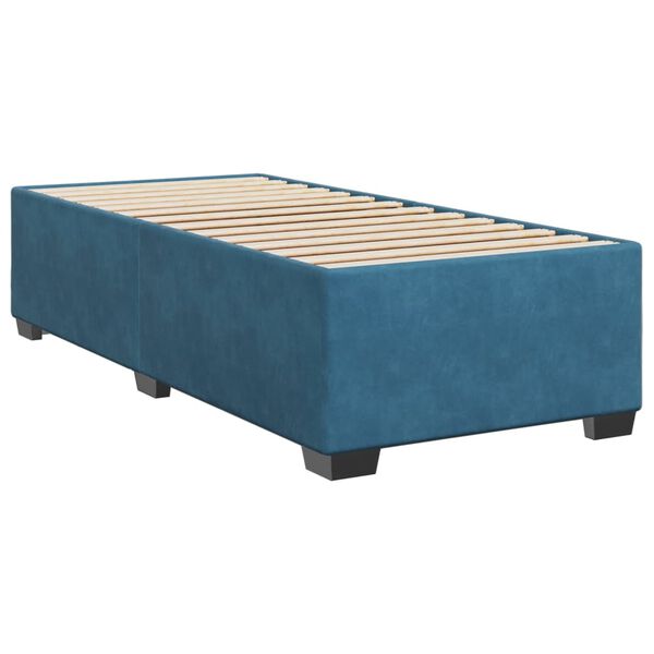 vidaXL Cadre de lit sans matelas bleu 100x200 cm velours