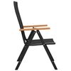 vidaXL Chaises de jardin lot de 4 R&eacute;sine tress&eacute;e Noir