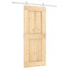 vidaXL Porte coulissante 85 x 210 cm Bois de pin massif (non trait&eacute;)