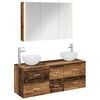 vidaXL Ensemble de mobilier de salle de bain 4 pc Bois ancien