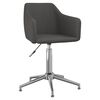 vidaXL Chaises pivotantes &agrave; manger lot de 4 Gris fonc&eacute; Tissu