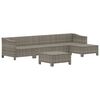 vidaXL Salon de jardin 6 pcs avec coussins Gris R&eacute;sine tress&eacute;e