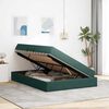 vidaXL Lit avec rangement et matelas Vert fonc&eacute; 140 x 200 cm Velours