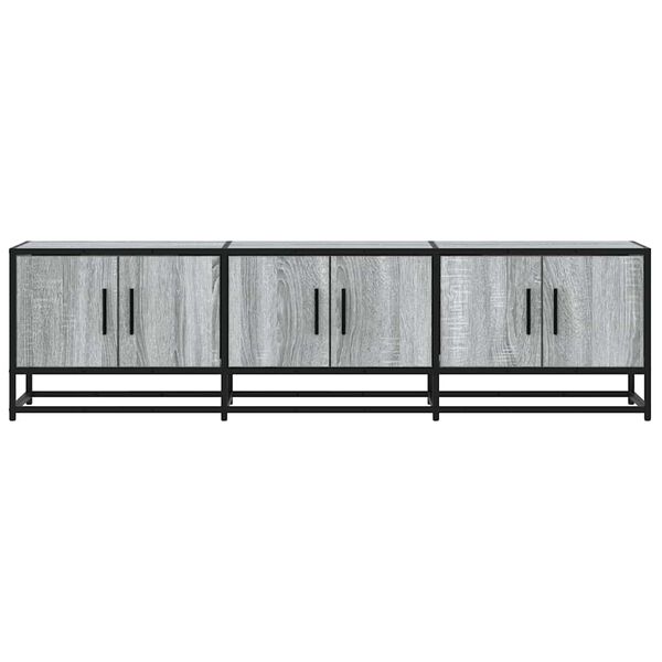 vidaXL Meuble TV sonoma gris 150x35x41 cm bois d'ingénierie et métal