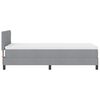 vidaXL Lit &agrave; ressorts avec matelas Gris clair 100 x 200 cm tissu