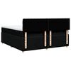 vidaXL Sommier &agrave; lattes de lit avec matelas Noir 180x200 cm Tissu