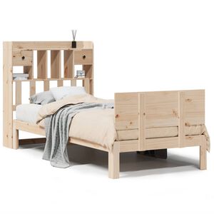 vidaXL Lit biblioth&egrave;que sans matelas 90x200 cm bois de pin massif