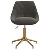 vidaXL Chaises pivotantes &agrave; manger lot de 6 gris fonc&eacute; velours