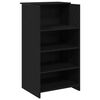 vidaXL Bureau de r&eacute;ception ch&ecirc;ne noir 155x50x103,5cm bois d'ing&eacute;nierie