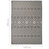 vidaXL Tapis &agrave; tissage plat d'ext&eacute;rieur 140x200 cm Rayures noires