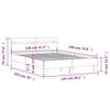 vidaXL Cadre de lit avec LED sans matelas ch&ecirc;ne marron 120x190 cm