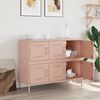 vidaXL Buffet rose 100,5x39x79 cm acier