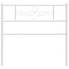 vidaXL T&ecirc;te de lit m&eacute;tal blanc 75 cm