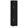 vidaXL Buffet haut Noir 34,5x34x180 cm Bois d'ing&eacute;nierie
