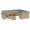 vidaXL Ensemble de canap&eacute; de jardin 12 pcs Beige et Gris clair