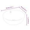 vidaXL Lavabo blanc 44x17 cm c&eacute;ramique rond