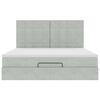 VidaXL Cadre de lit ottoman et matelas gris clair 180x200cm velours