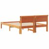vidaXL Cadre de lit avec t&ecirc;te de lit Brun cire 120 x 190 cm Pin massif