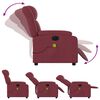vidaXL Fauteuil de massage inclinable &eacute;lectrique Rouge bordeaux Tissu