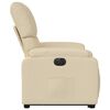 vidaXL Fauteuil inclinable &eacute;lectrique cr&egrave;me tissu