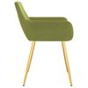 vidaXL Chaises &agrave; manger lot de 4 vert clair velours