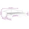 vidaXL Lit de jour avec gigogne et matelas gris clair 80x200 cm tissu