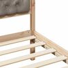 vidaXL Cadre de lit avec t&ecirc;te de lit Taupe 140 x 200 cm Pin massif